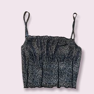 Cheetah print crop top